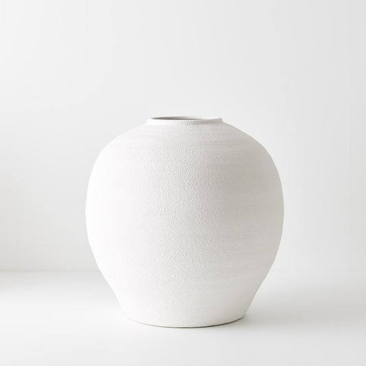Textured White Vase